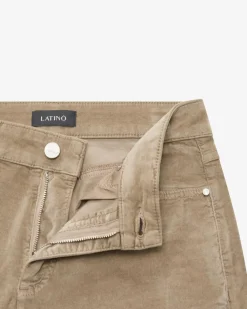 Iris Samthose aus Baumwoll-Mix