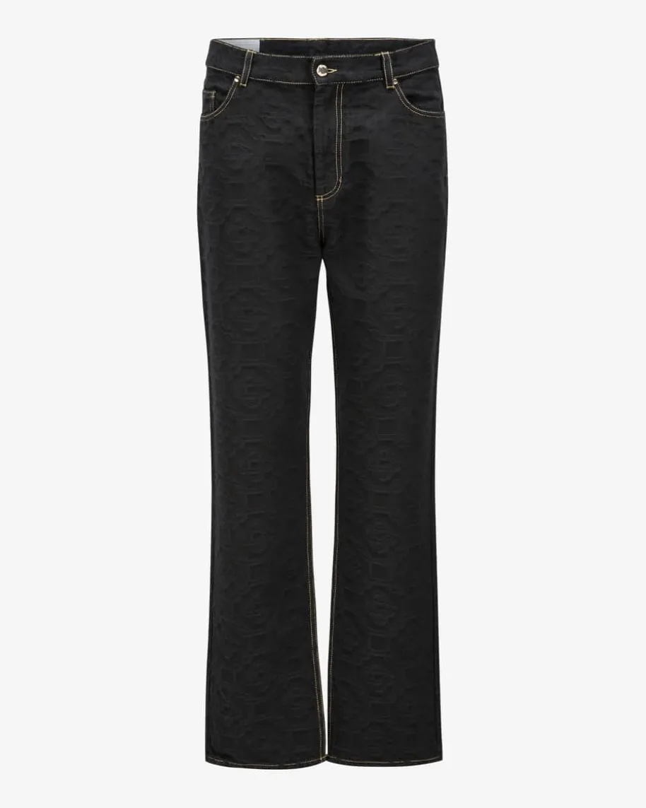 Jacquard Denim Jeans
