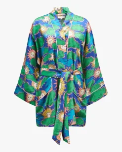 Jade Seiden-Kimono
