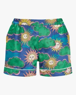 Jade Seiden-Pyjamashorts