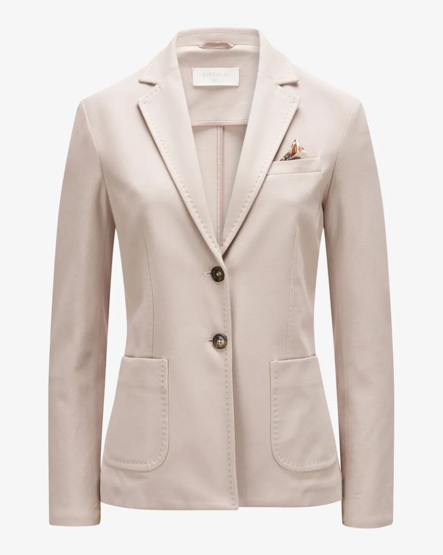Jersey-Blazer aus Baumwoll-Mix