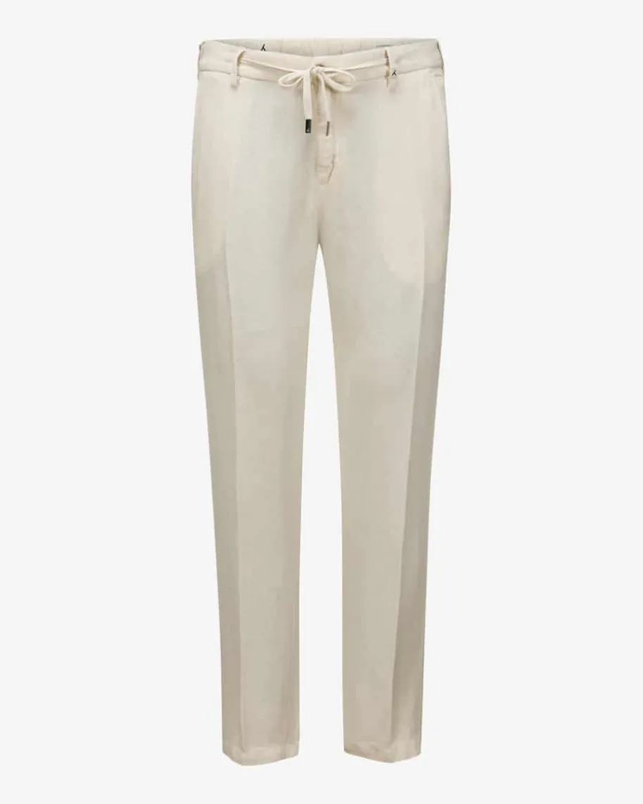 Joggpants aus Baumwolle und Leinen