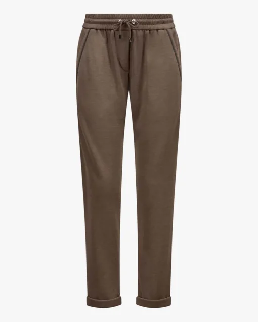 7/8-Joggpants aus Baumwolle und Seide