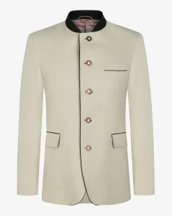 Johann Karl Schilfleinen Trachten-Janker aus Leinen-Mix