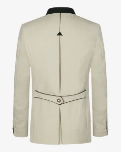 Johann Karl Schilfleinen Trachten-Janker aus Leinen-Mix