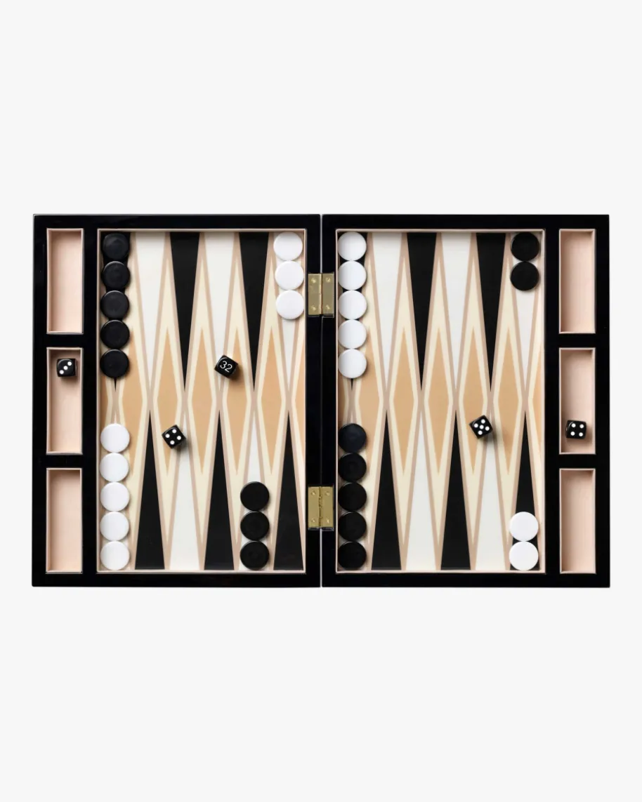Lacquered Backgammon-Spiel