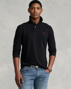Langarm-Polo Custom Slim Fit