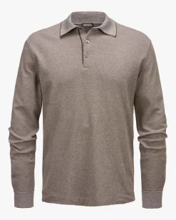 Langarm-Poloshirt