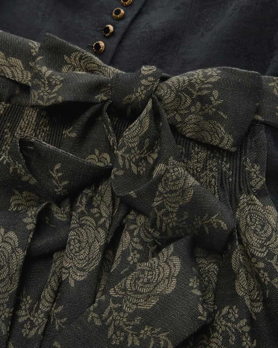 Laura Leinen-Schurwoll-Dirndl lang mit Schürze