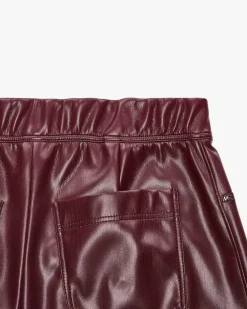 Lederhose High Waist Wide Fit