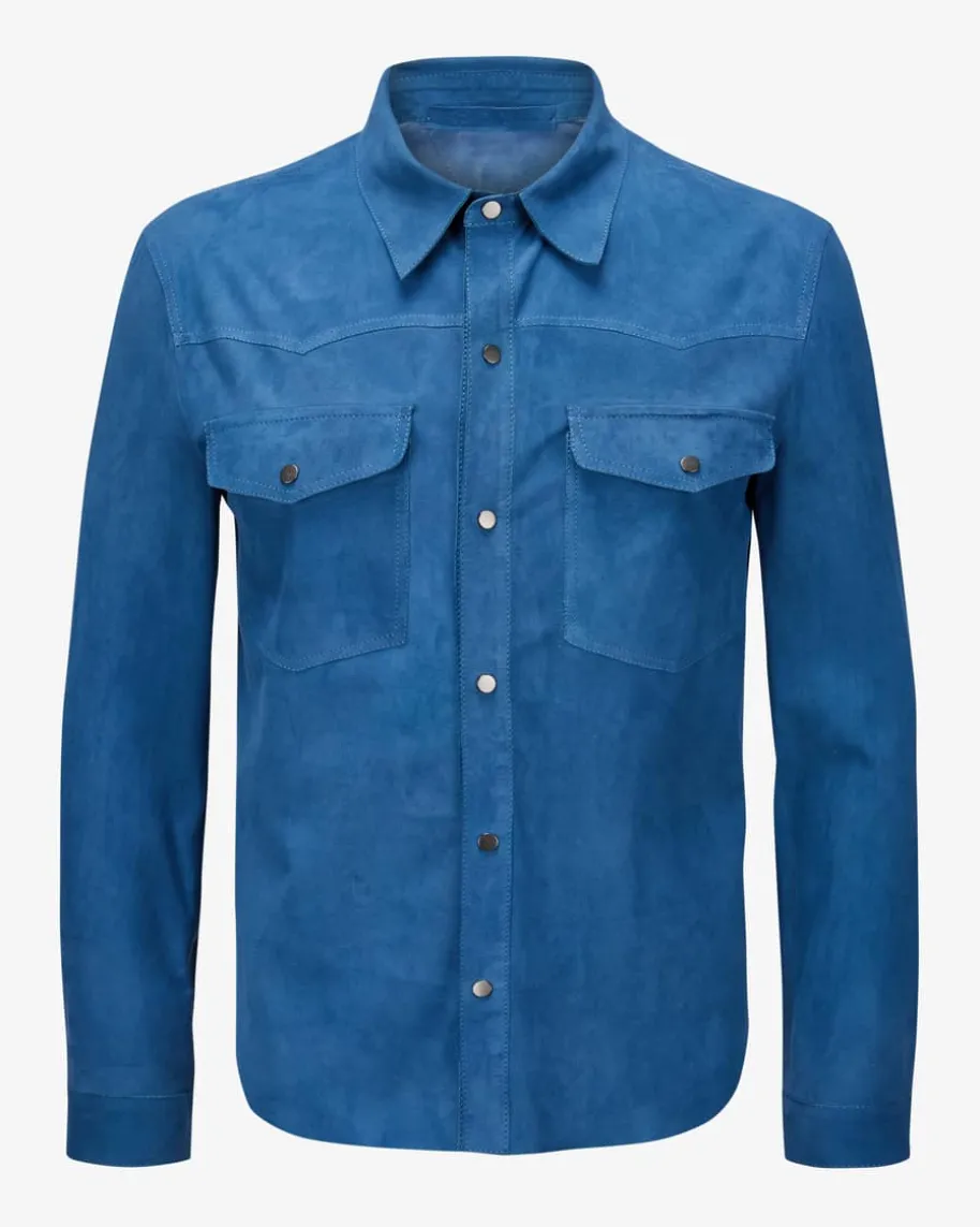 Leder-Shirtjacket