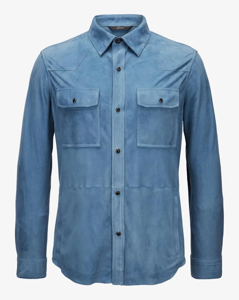 Leder-Shirtjacket
