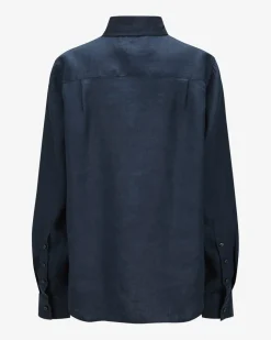 Leinen-Hemdbluse Oversize Fit