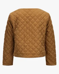 Lizetta Samt-Steppjacke