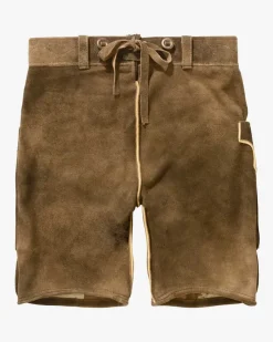 Loisachtal Lederhose kurz aus Ziegenleder
