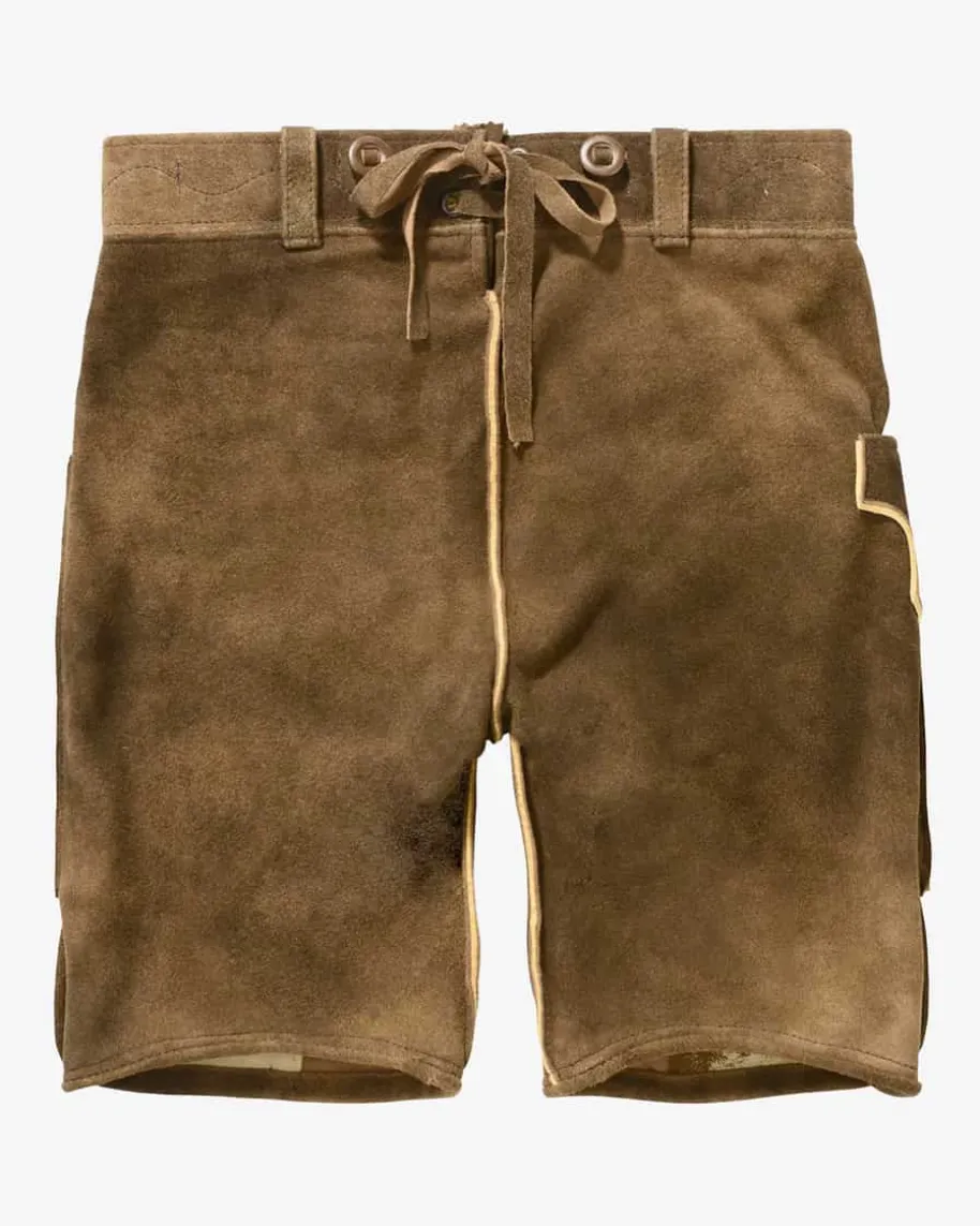 Loisachtal Lederhose kurz aus Ziegenleder