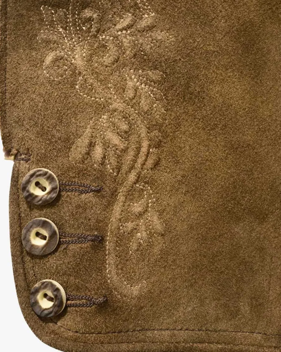 Loisachtal Lederhose kurz aus Ziegenleder