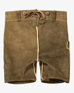 Loisachtal Lederhose kurz aus Ziegenleder