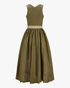 Lyana Leinen-Dirndl lang mit Schürze