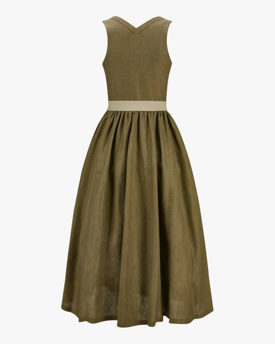 Lyana Leinen-Dirndl lang mit Schürze