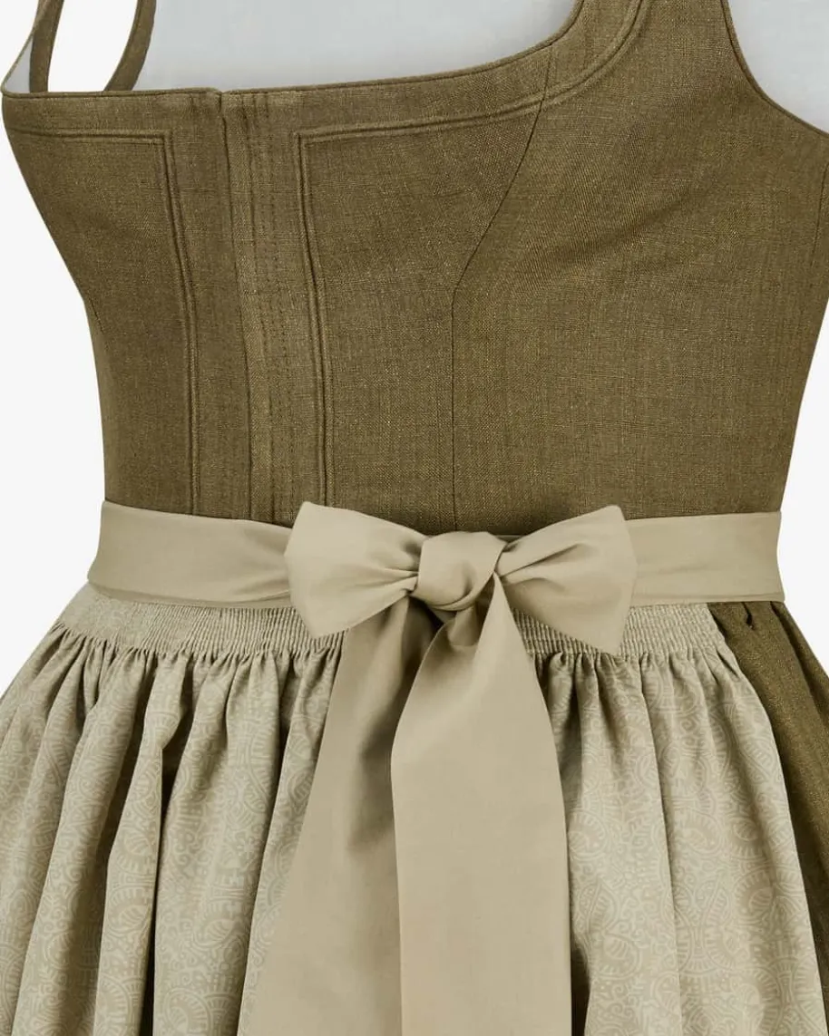 Lyana Leinen-Dirndl lang mit Schürze