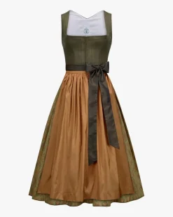 Lyana Midi-Leinendirndl mit Bessy Seidenschürze