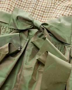 Marie Tweed Dirndl lang mit Seidenschürze