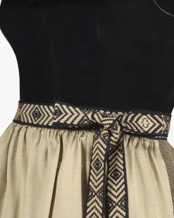 Midi-Dirndl mit Seidenschürze