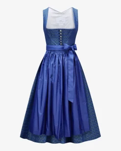 Midi-Dirndl mit Seidenschürze