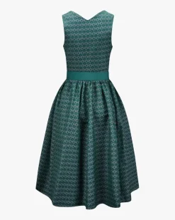 Midi-Dirndl mit Seidenschürze