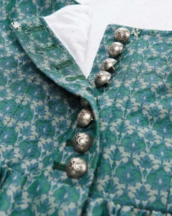 Midi-Dirndl mit Seidenschürze