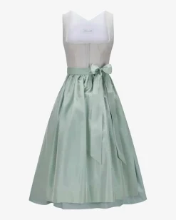 Midi-Dirndl mit Seiden-Schürze