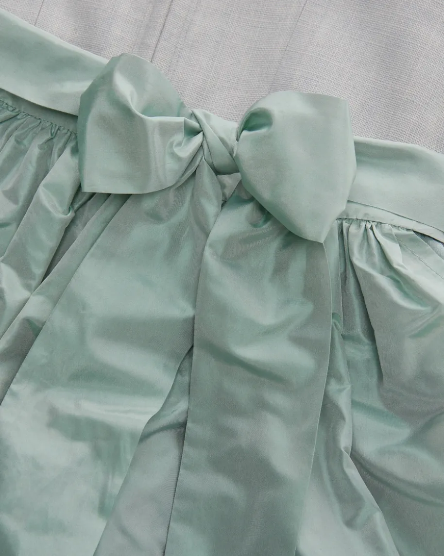 Midi-Dirndl mit Seiden-Schürze