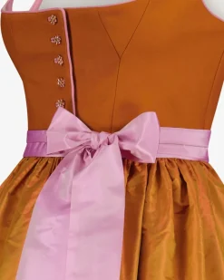 Midi-Dirndl mit Seidenschürze