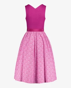 Midi-Dirndl mit Seidenschürze