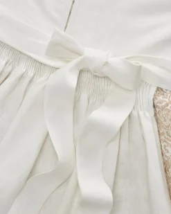 Midi-Leinendirndl mit Leinenschürze