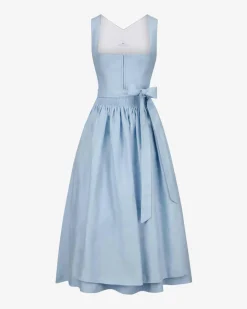 Midi-Leinendirndl mit Leinenschürze