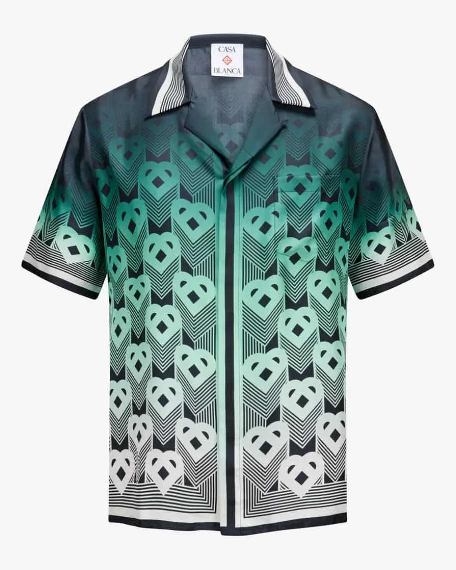 Monogram Gradient Seidenhemd