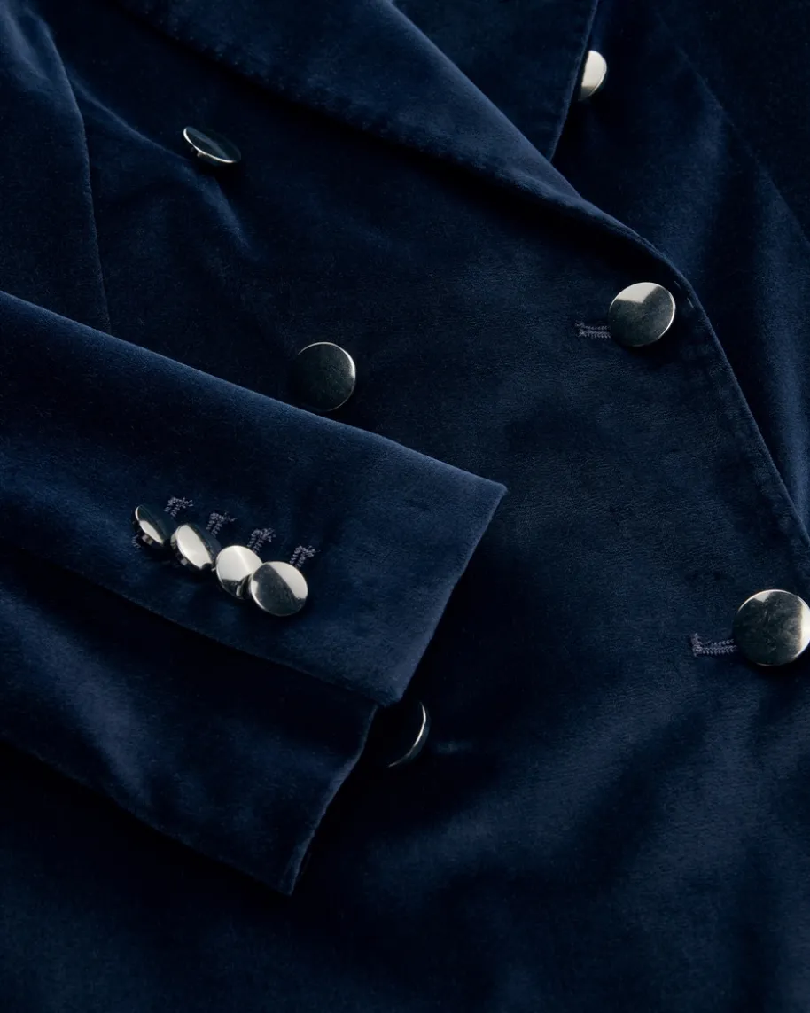 Parigi Doppelreiher-Samtblazer aus Baumwolle