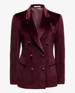 Parigi Doppelreiher-Samtblazer aus Baumwolle