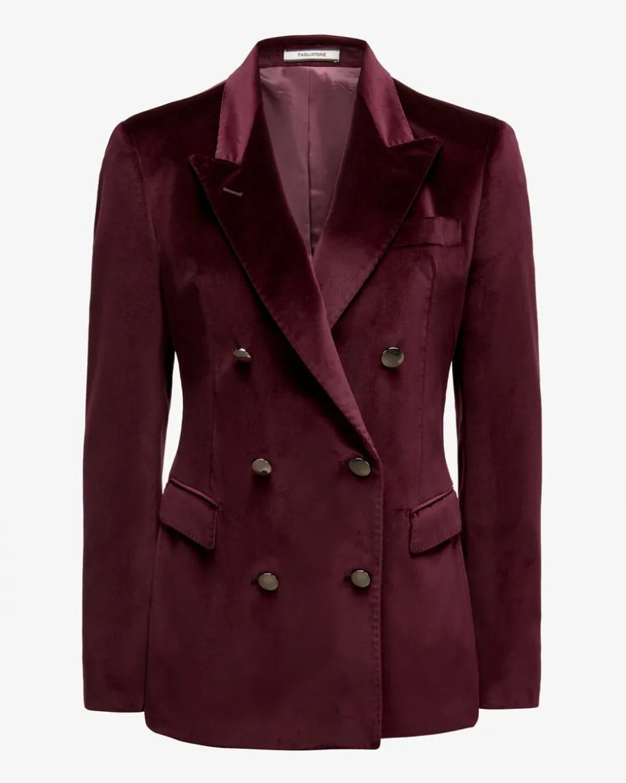 Parigi Doppelreiher-Samtblazer aus Baumwolle