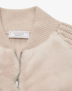 Pelz-Strickjacke