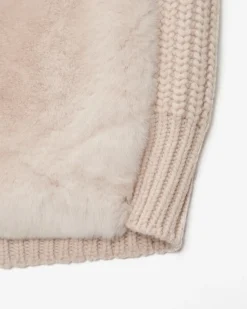 Pelz-Strickjacke