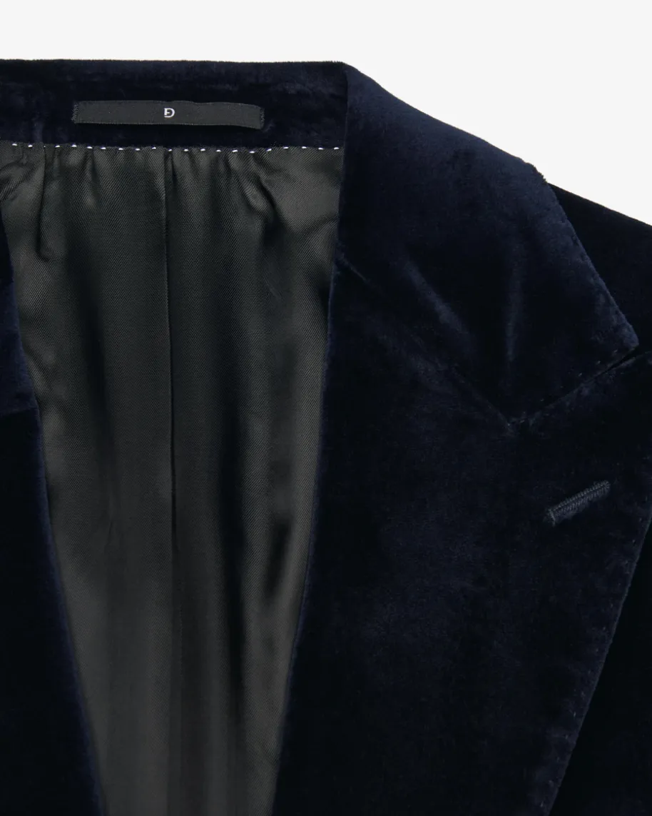 Safir Samt-Sakko Regular Fit aus Baumwolle