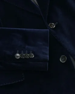 Safir Samt-Sakko Regular Fit aus Baumwolle