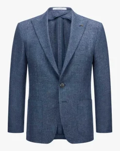 Sakko aus Schurwolle und Leinen