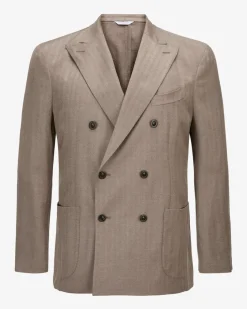 Sakko aus Schurwoll-Seiden-Mix