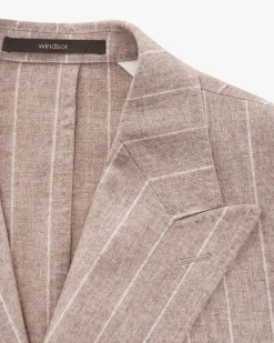 Salio Doppelreiher-Sakko Shaped Fit aus Woll-Mix