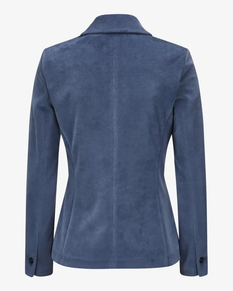 Samtblazer Slim Fit aus Baumwoll-Mix