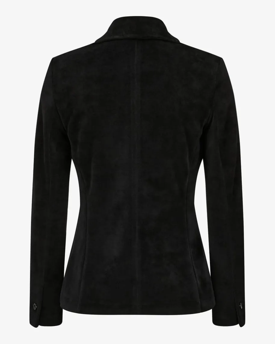 Samtblazer Slim Fit aus Baumwoll-Mix